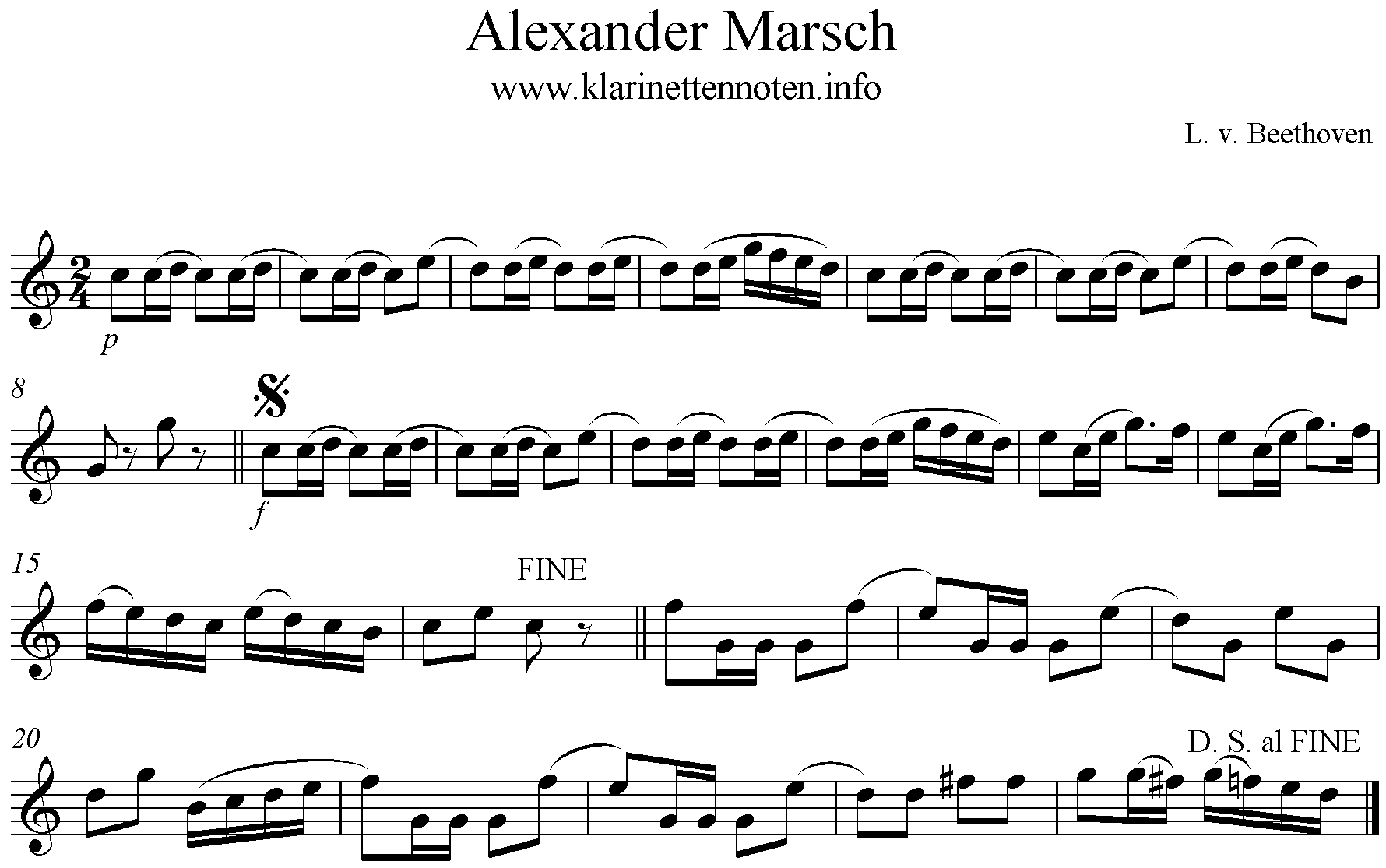 Alexander Marsch, Clarinet